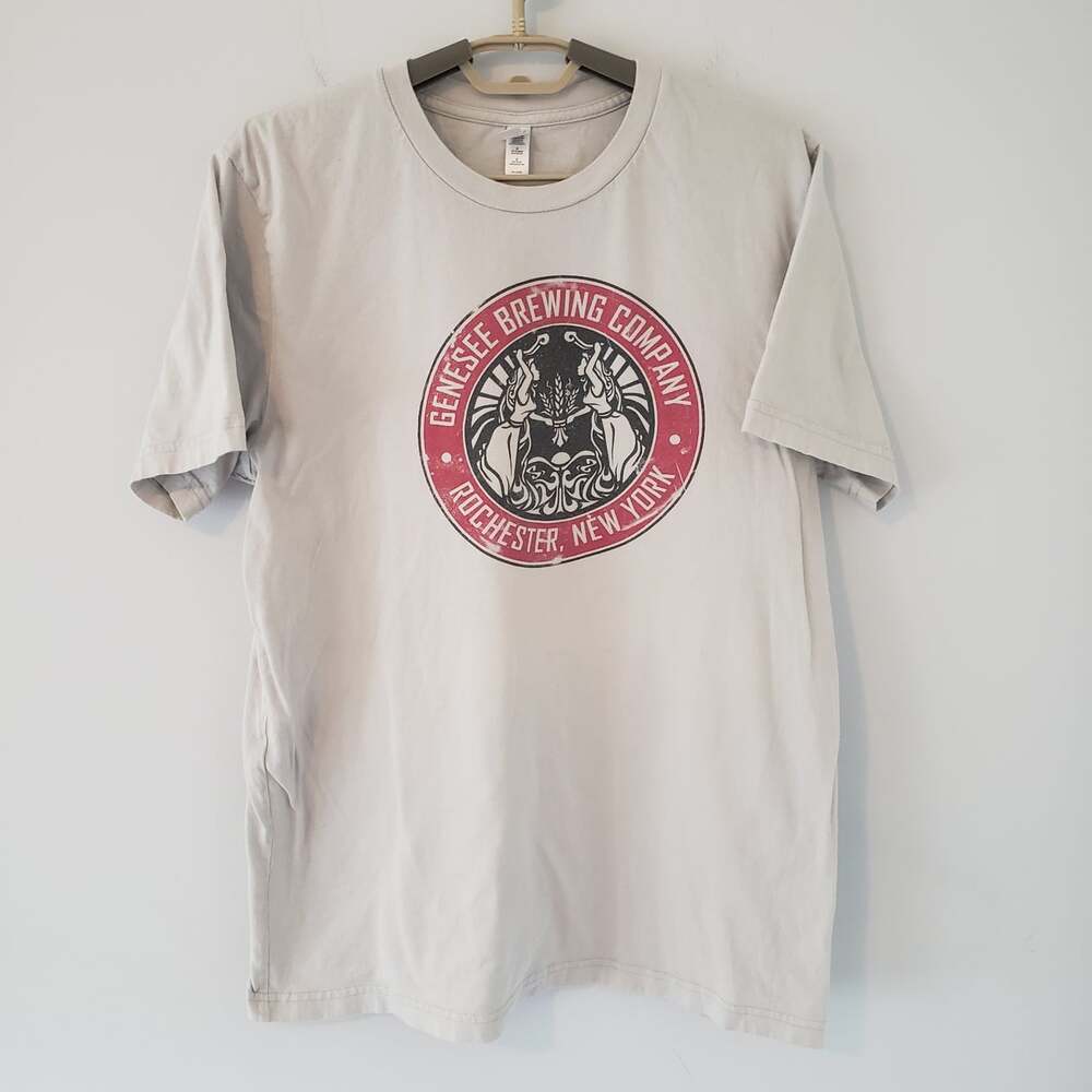 Genesee Brewery White T-shirt Size L Rochester NY